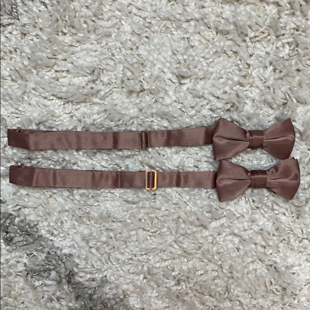 Boys Rose Gold Bow Tie Spring Notions Bowtie Pink - Picture 6 of 7
